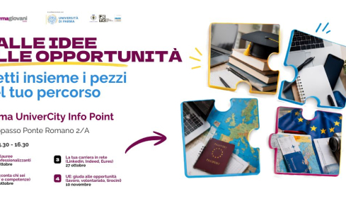 Dalle idee alle opportunità – Lauree professionalizzanti, CV, LinkedIn, e Europa: quattro incontri gratuiti per giovani in collaborazione con l'Unipr